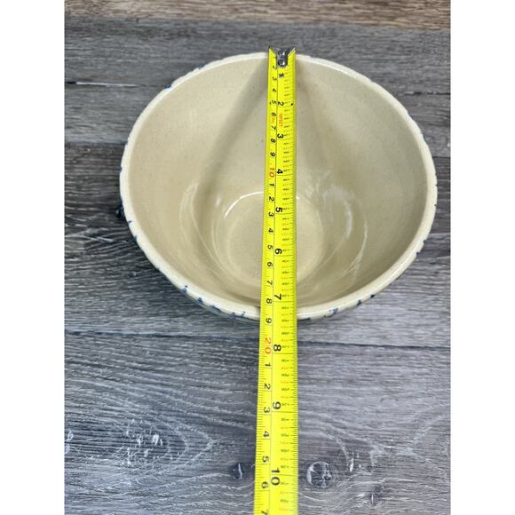 Vintage R.R.P. Co. 7.25" Mixing Bowl Blue Spongeware Roseville Ohio USA - Picture 8 of 11